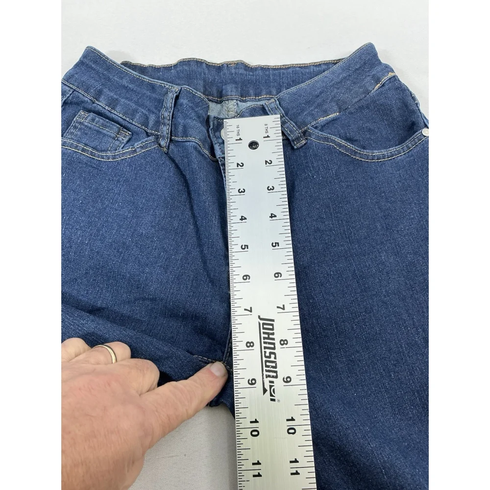Womans Excellent Condition Flared Leg Blue Jeans Stretch Size 27 0178/A-5